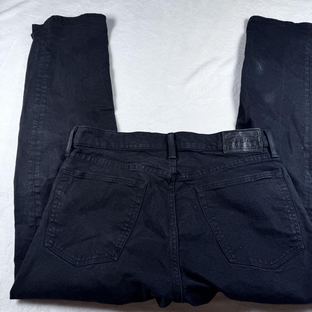 Polo Ralph Lauren Jeans Mens 32x30 Black Hampton Relaxed Straight Denim